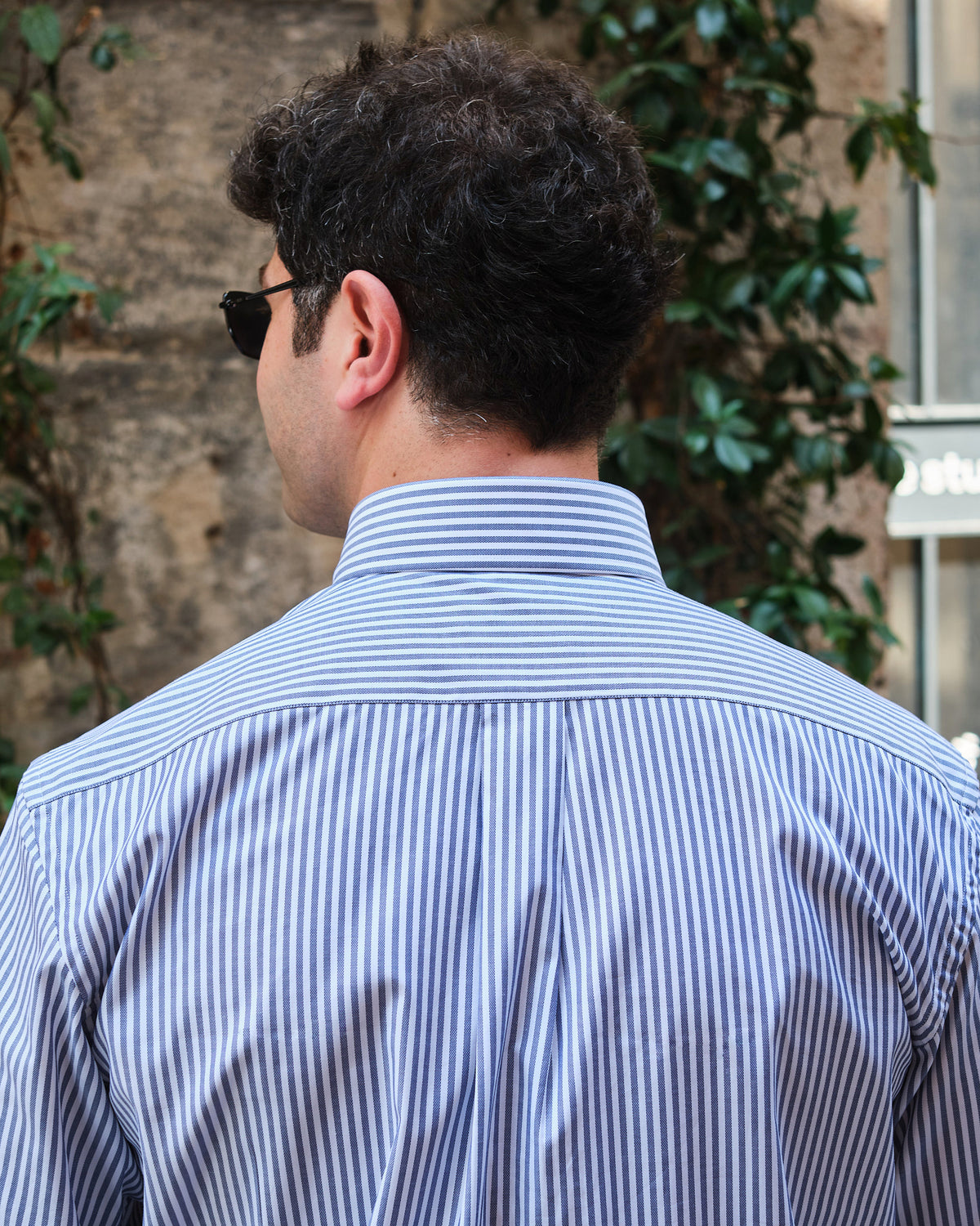 OXFORD Yaka Düğmeli Dik Yaka Regular Fit Çizgili Gömlek